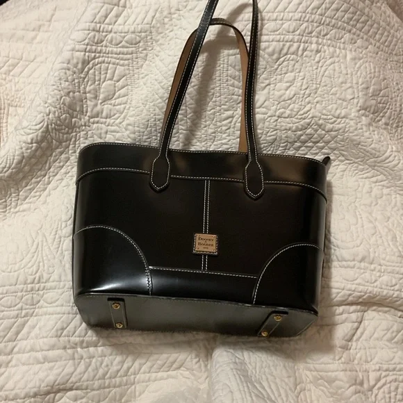 Dooney & Bourke Black Leather Tote Bag - Picture 1 of 14